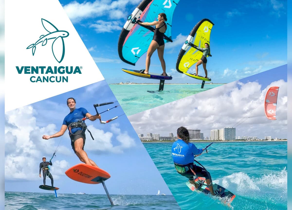 VENTAIGUA Kitesurf & Wingfoil School Puerto Cancun. Foil, Paddle, wakesurf